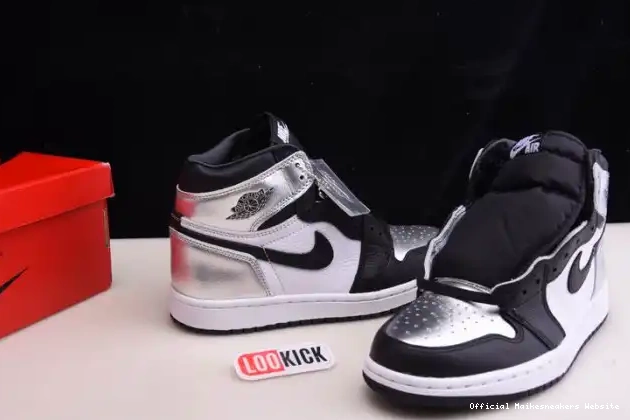 Official Maikesneakers SILVER WMNS TOE OG JORDAN AIR HIGH CD0461-001 1 0405